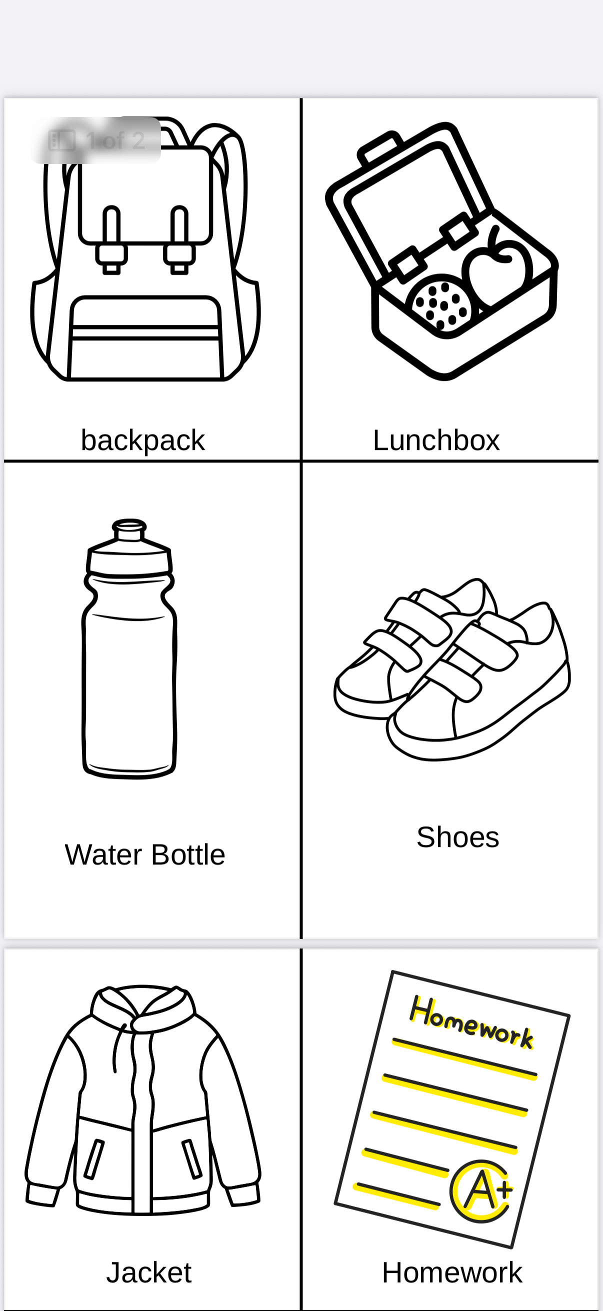 School morning chart