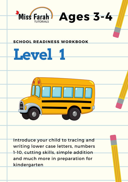 Level 1 School Readiness Digital Workbook (PDF FILE)