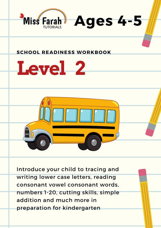 Level 2 School Readiness Digital Workbook(PDF file)